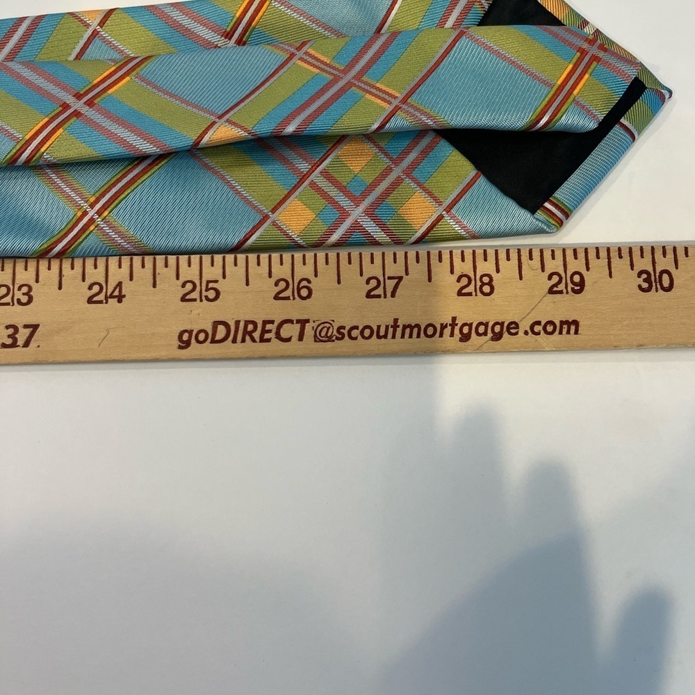 Men’s Tie 100% Silk Hand Made Spring Colors Easter Brand - Twenty Dollar Tie - Picture 2 of 8
